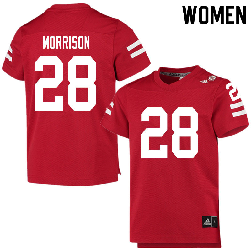 Women #28 Sevion Morrison Nebraska Cornhuskers College Football Jerseys Sale-Scarlet